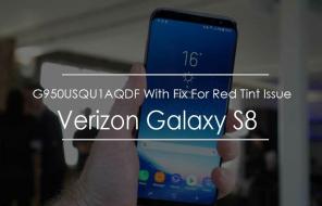 Atsisiųskite „Verizon Galaxy S8“ atnaujinimo G950USQU1AQDF su taisymu, skirtas raudonam atspalviui problemą