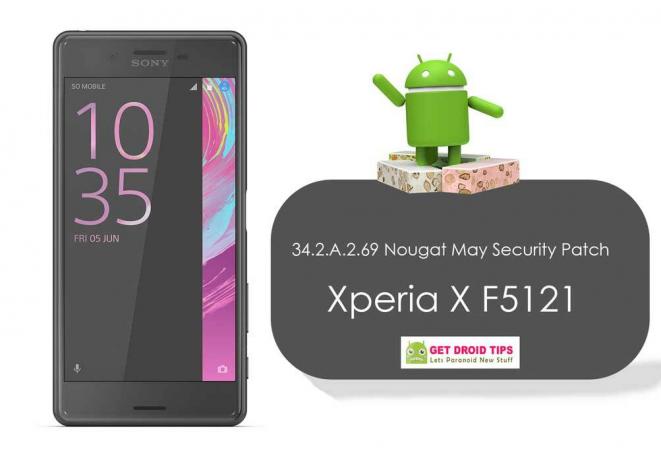 Ladda ner Installera 34.2.A.2.69 Nougat May Security Patch Update för Xperia X F5121