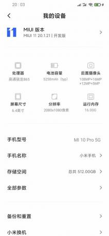 Specifikacije Xiaomi Mi 10 Pro