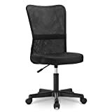 Image of Life Chaise de bureau pivotante réglable à dossier central en maille Carver Chaise de bureau pour ordinateur avec soutien lombaire (noir)