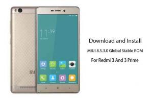 Stáhnout Instalovat MIUI 8.5.3.0 Global Stable ROM pro Redmi 3 a 3 Prime