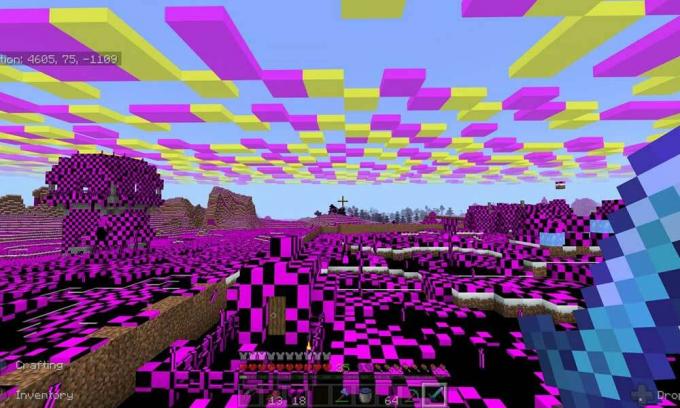 Pataisymas: „Minecraft“ pamatinės uolienos tekstūros ir blokai rožinės spalvos klaidą