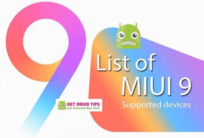 Список поддерживаемых MIUI 9 устройств