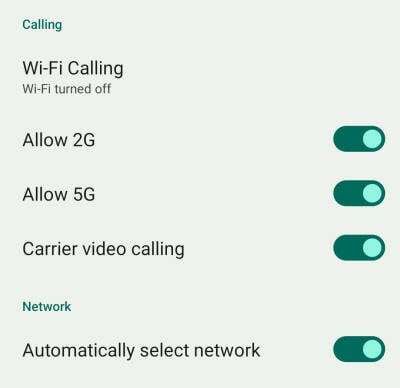 Como corrigir se 5G estiver ausente do tipo de rede preferencial em qualquer smartphone