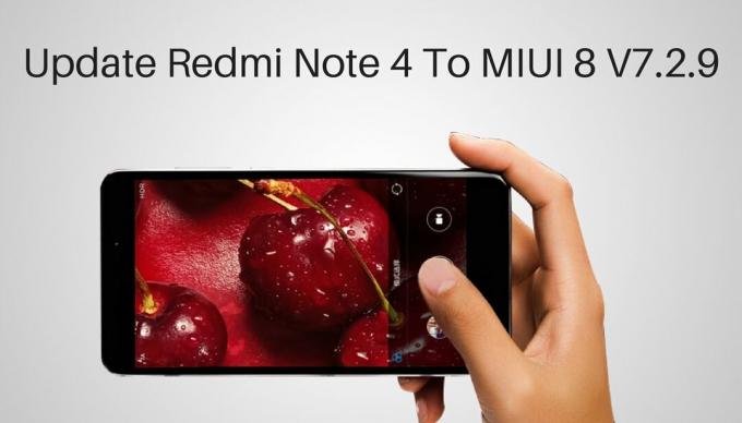 MIUI 8 v7.2.9 opdatering til Redmi Note 4