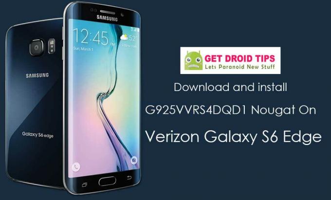 Laadige alla ja installige G925VVRS4DQD1 Nougati püsivara Verizon Galaxy S6 Edge'ile