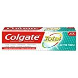 Imagen de pasta de dientes con fluoruro antibacteriano fresco activo total Colgate, 125 ml