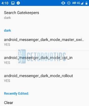 Aktiver mørk modus på FaceBook Messenger