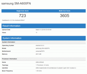 Samsung Galaxy A6 dan A6 Plus ditemukan di Geekbench dengan varian SM-A600FN dan SM-A605G