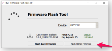 Flash outro firmware