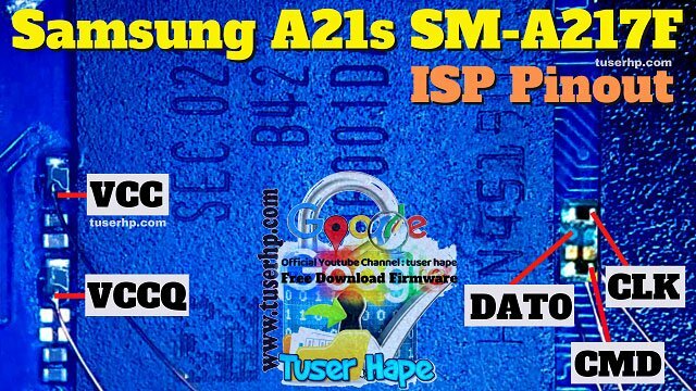 PinOUT ISP Galaxy A21S SM-A217F