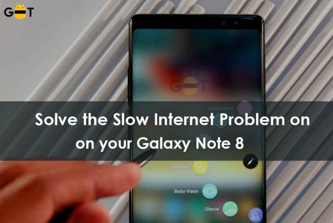 Kā atrisināt lēna interneta problēmu Samsung Galaxy 8. piezīmē