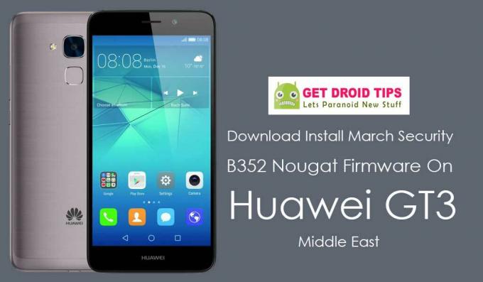قم بتثبيت البرنامج الثابت B352 Nougat على Huawei GT3 (NMO-L31) (الشرق الأوسط)