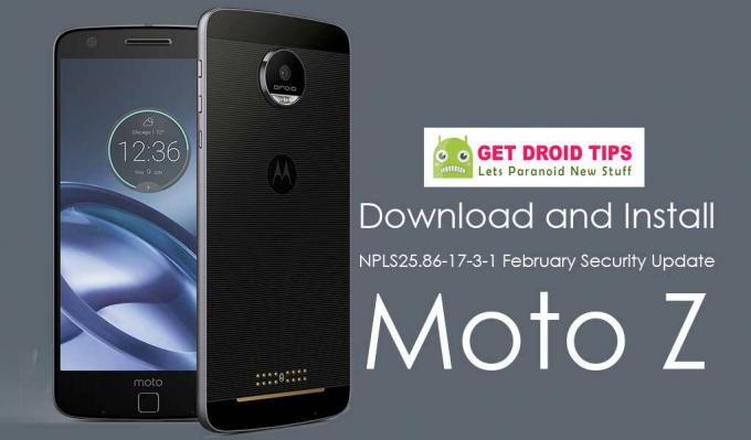 Download Installeer NPLS25.86-17-3-1 februari Beveiliging op Moto Z (OTA)