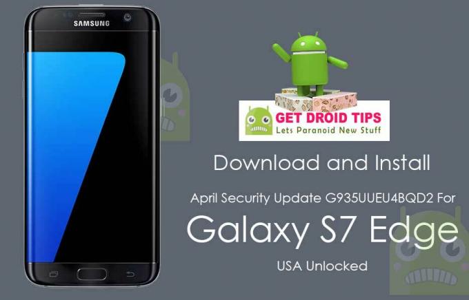 Download Installer April Security Nougat G935UUEU4BQD2 til USA Galaxy S7 ulåst