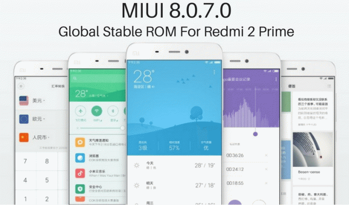 Redmi 2 Prime jaoks laadige alla MIUI 8.0.7.0 globaalne stabiilne ROM