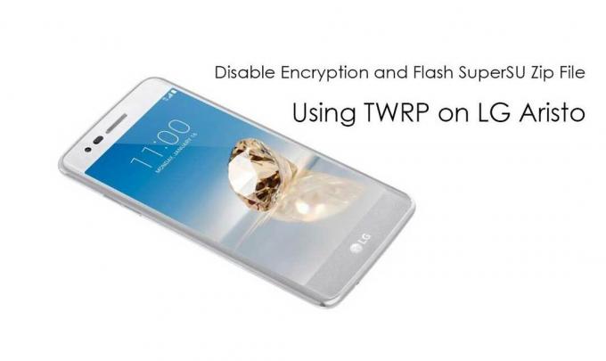 Poista salaus ja Flash SuperSU -zip-tiedosto käytöstä TWRP: n avulla LG Aristossa