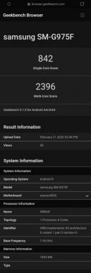 Estado de Samsung Galaxy S10 Android 11: detectado ejecutándose en Geekbench