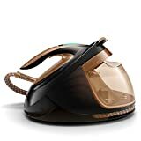 Image of Philips PerfectCare Elite Plus Steam Generator Iron for Large Family Basket Loads, with OptimalTEMP: No Fabric Burns Guarantee, 8 Bar, 600 g Steam Boost - Black / Gold - GC9682 / 86