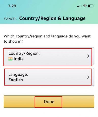 Hoe de taal te veranderen in de Amazon-app
