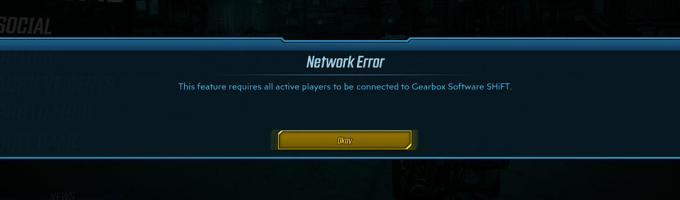 Borderlands 3: la función Reparar error de red requiere todos los jugadores activos