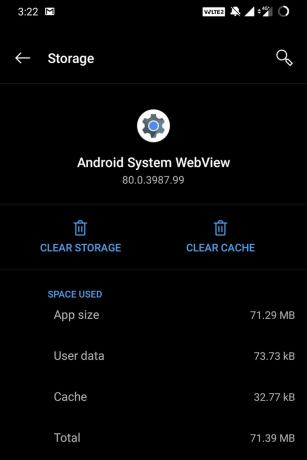 Limpeza do cache do Webview do sistema Android