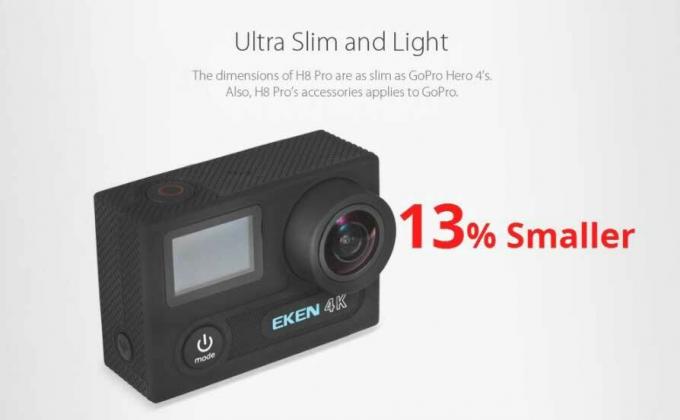 Oferta Gearbest na câmera de ação EKEN H8 Pro Wi-Fi 4K Ultra HD