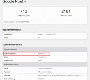 Google Pixel 4 Spotted in esecuzione con Android R (Android 11) su GeekBench!