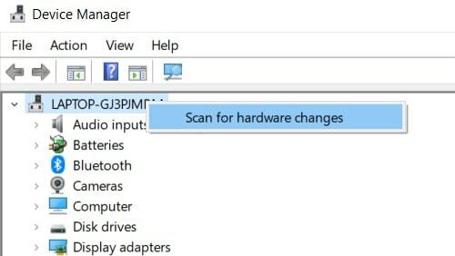 скенирање хардверских промена