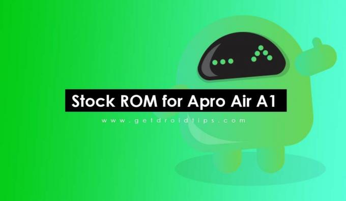 Stock ROM -levyn asentaminen Apro Air A1 -ohjelmaan [Firmware Flash File]