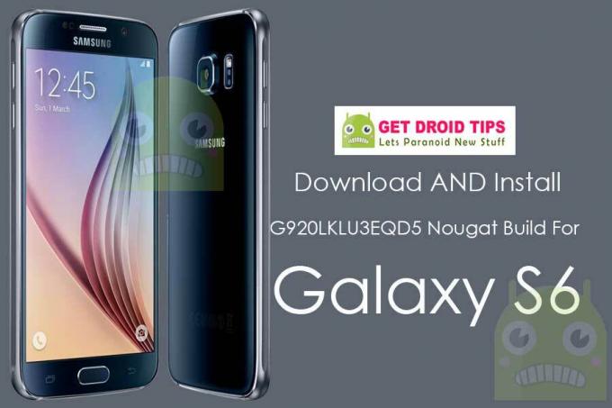 Asenna G920LKLU3EQD5 Nougat -laiteohjelmisto Galaxy S6 SM-G920L -laitteeseen