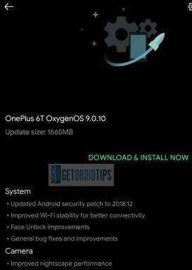 הורד את OnePlus 6T OxygenOS 9.0.10 עם Wi-Fi משופר ומצב Nightscape