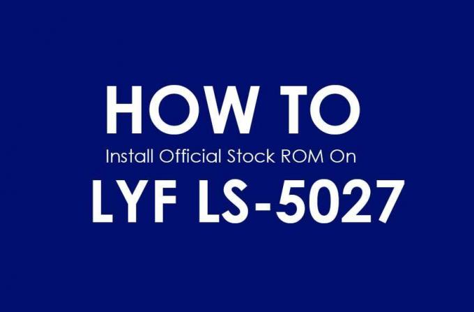 Как установить официальную стоковую прошивку на LYF LS-5027