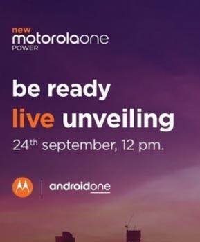 Motorola One Power Indijsko pokretanje događaja
