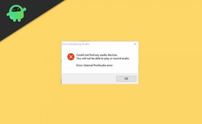 Løs Audacity Internal PortAudio Error på Windows 10