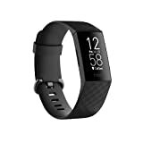 „Fitbit Charge 4“ kūno rengybos ir aktyvumo stebėjimo įrenginio vaizdas su įmontuotu GPS, širdies ritmo, miego ir plaukimo sekimu, juoda / juoda, vieno dydžio (įtraukiamos „S & L“ juostos)
