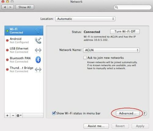 Cómo olvidar una red Wi-Fi en Mac previamente conectada