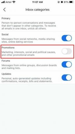 إصلاح رسائل Gmail الترويجية و Social No Connection Error في iPhone