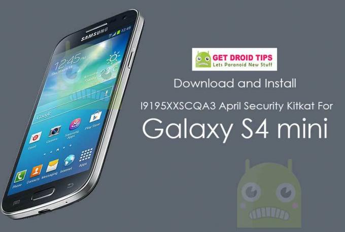 Last ned Installer I9195XXSCQA3 April Security Kitkat For Galaxy S4 mini