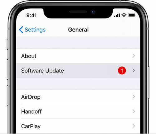 Software-Update iOS 14 iPhone