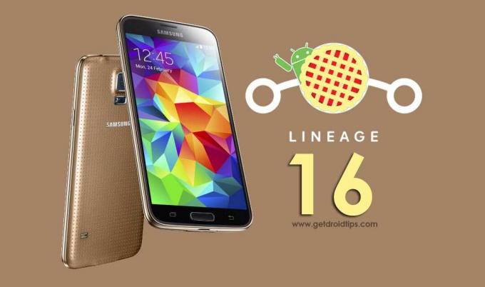Laadige ametlik Lineage OS 16 alla rakendusest Galaxy S5 Plus Android 9.0 Pie põhjal