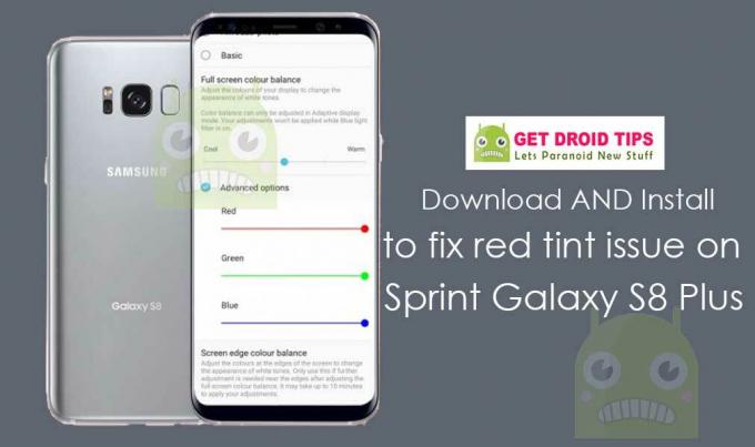 G950USQU1AQDE za Sprint Galaxy S8 s popravkom za rdeči odtenek