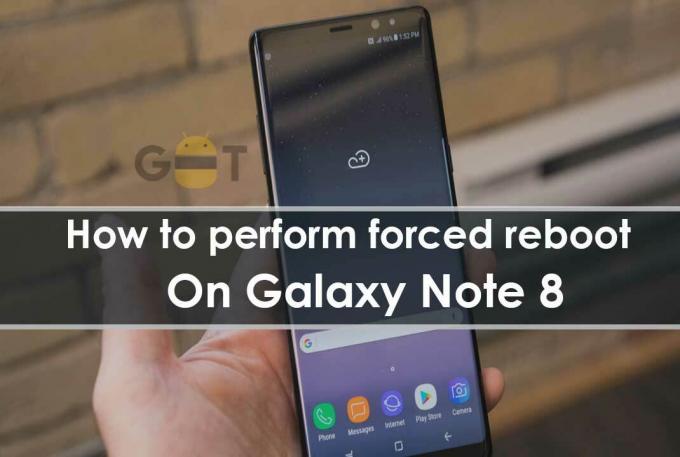 Sådan udføres tvungen genstart på Samsung Galaxy Note 8