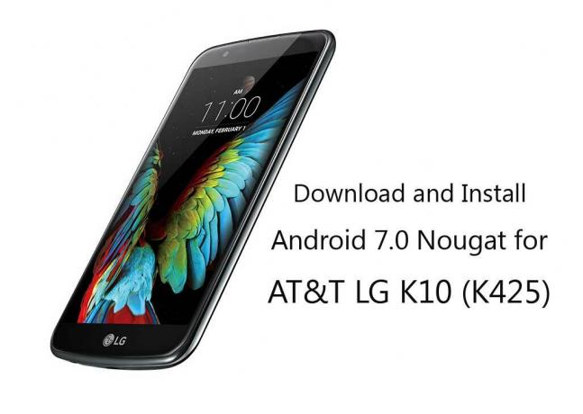 AT&T LG K10 (K425) için K42520c Android 7.0 Nougat'ı Yükleyin