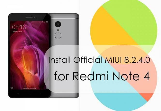 Installer MIUI 8.2.4.0 Global Stable ROM For Redmi Note 4
