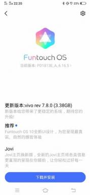 „Vivo Z3i Standard Edition“ „FuntouchOS 10“ atnaujinimas tiesiogiai