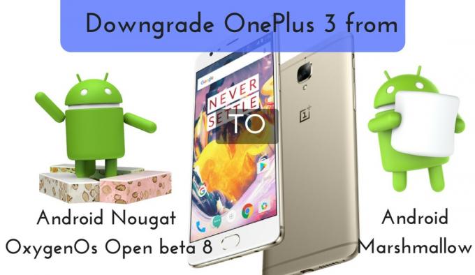 Kuidas viia OnePlus 3 versioon alla Android Nougatilt Marshmallow'le