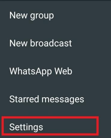 „WhatsApp“ nustatymai