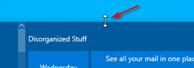 Sådan ændres størrelsen på startmenuen og proceslinjen i Windows 10
