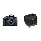 A Canon EOS 1300D DSLR fényképezőgép képe EF-S18-55 DC III F3.5-5.6 objektívvel - fekete